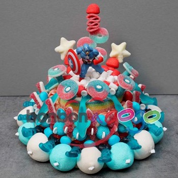 GÂTEAU DE BONBONS "CAPTAIN AMERICA"