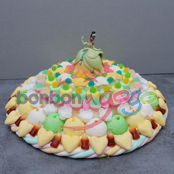 GÂTEAU DE BONBONS "PRINCESSE & GRENOUILLE"