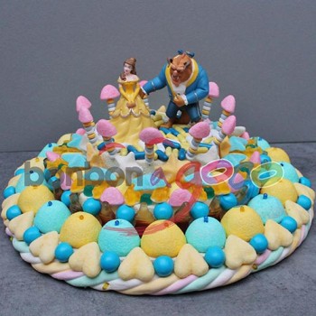 GÂTEAU DE BONBONS "LA BELLE ET LA BÊTE"