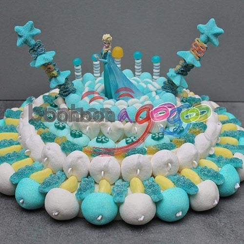 GÂTEAU DE BONBONS "REINE DES NEIGES 1"