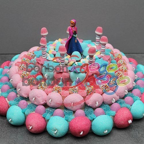 GÂTEAU DE BONBONS "REINE DES NEIGES 3"