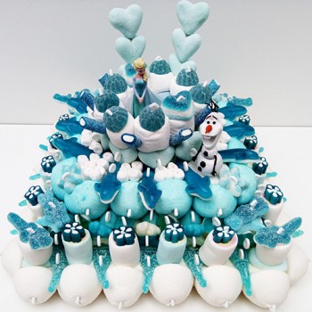 GÂTEAU DE BONBONS "ELSA ET OLAF"