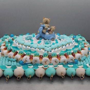 GÂTEAU DE BONBONS "OURS BLEU"