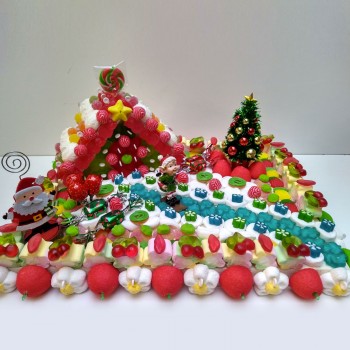 GÂTEAU DE BONBONS "LUTIN DE NOËL"