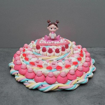 GÂTEAU DE BONBONS "PINK BABY"