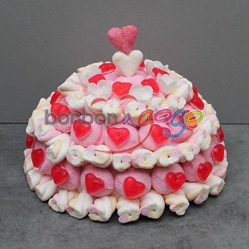 Vente gâteau de bonbons Saint valentin